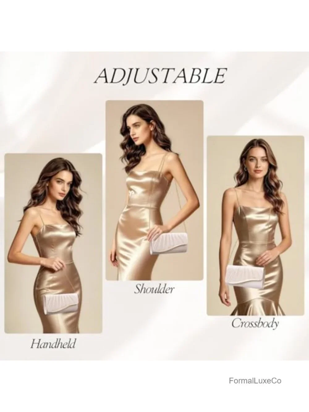 Exquisite Pleated Clutch Evening Bag Crossbody Handbag